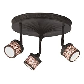 Eurofase 16568-013 Melosa 3-Light Track Light, Antique Bronze Off White by Eurofase