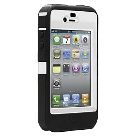 OtterBox Defender Case for iPhone 4 (White and Black, Fits AT&amp;T iPhone): Cell Phones &amp; Accessories