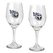Tennessee Titans NFL 2pc Wine Glass Set - Primary Logo