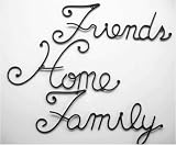 Friends Home Family Metal Wall Art Words, Signs, Quotes