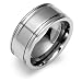 Rugged 10mm Comfort Fit Mens Tungsten Carbide Wedding Band Ring Size 9