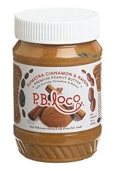 P.B.Loco Gourmet Flavored Peanut Butters Sumatra Cinnamon & Raisin Peanut Butter, 16-Ounce Jars (Pack of 4)