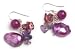 Oi! Ladies E2133 Purple Mother Of Pearl Amethyst Fresh Water Pearl and Peridot Earrings