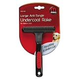 Mikki Grooming Anti-tangle Undercoat Rake, Soft Grip Handle, Large