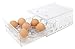 Mind Reader Egg Holder Refrigerator Storage Container, 12 Egg Tray, Clear