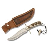 Colt Bowie Fixed Blade Knife, 7.5in, Bowie, Genuine Stag Handle CT418