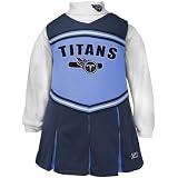 Reebok Tennessee Titans Juvenile Navy Blue 2-Piece Cheerleader Dress