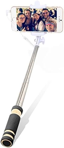 Imaging Bay Women's Super Cute Black Mini Selfie Stick for Apple iPhone 6s, 6s Plus, 6, 6 Plus, 5s, 5, and Samsung Note 5, LG, Motorola and other smart phones