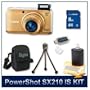Canon PowerShot SX210 IS Digital Camera (Gold) 4245B001, 14.1 Megapixel, 14x 28-392 mm (IS) Zoom, 3.0" LCD, 720p HD Video with Stereo Sound, DIGIC 4 Image Processor, 8 GB Memory, Reader, Tripod, Deluxe DigPro Case, & Lens Cleaner