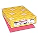 WAUSAU Papers 22119 Astrobrights Colored Paper, 24lb, 8-1/2 x 11, Plasma Pink, 500 Sheets/Ream