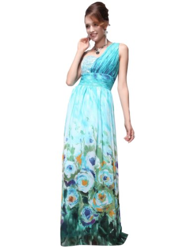Ever Pretty Women's Garden One Shoulder Long Dress Size 3XL Blue ... Ever Pretty Women's Garden One Shoulder Long Dress Size 3XL Blue ...