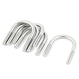 uxcell　 Uボルト　スクリュータイプ　304ステンレススチール　8mmねじ径　5個