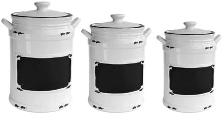 Jay Import 1562159-RB 64 oz. American Atelier Vintage Canister Set - Black44; Set of 3