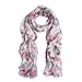 Elegant Roses Print Floral Scarf, Lilac