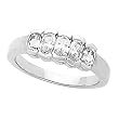 14K White Gold Diamond Five-Stone Anniversary Ring - 1.10 Ct.