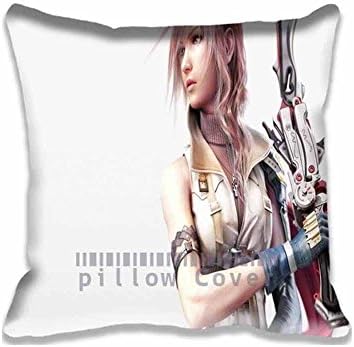 Square Digital Print Decorative Throw Pillow Cover FFXIII Lightning Design 20x20 inch(2 Sides)