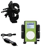 Apple iPod Mini Auto Vent Holder with Car Charger - Uses Gomadic TipExchange