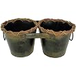 Double Rustic Planter Distressed Metal