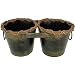 Double Rustic Planter Distressed Metal