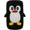Nouveaut�! Pingouin / Manchot Mignon �tui / Housse / Coque en Silicone pour BlackBerry 8520 & 9300 - Noir