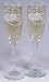 Hat & Bouquet Toasting Flutes