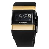 Wize & Ope Unisex WO-005 Classics Digital Black Dial and Strap Gold Slide Watch