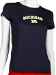 Soffe University of Michigan Women's Junior Short Sleeve Tissue Tee Soffe University of Michigan Women's Junior Short Sleeve Tissue Tee