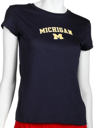 Soffe University of Michigan Women's Junior Short Sleeve Tissue Tee
