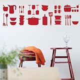 Ferm Living Kitchen Wall Sticker - Red