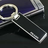 （PRADA/プラダ）プレートキーリング（ブラック）の画像