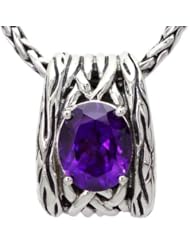 Balissima By Effy Collection Sterling Silver Amethyst Pendant Necklace