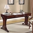 Home Office Desk with Keyboard Drawer in Cherry Finish