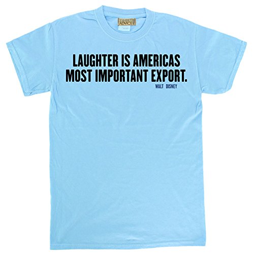 Walt Disney T-shirts – Laughter is – Cartoonist Tshirts Unisex-Small-Blue
