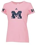 Michigan Wolverines Youth Girls adidas Navy Fashion Jersey T-Shirt
