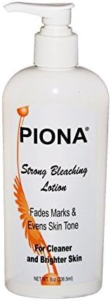 Piona ® Strong Bleaching Lotion 8 Oz - Fades Marks and Evens Skin Tone for Cleaner and Brighter Skin- By Cherrybargains