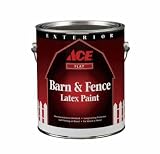 ACE PAINT DIVISION 136A113-6 EXTERIOR BARN AND FENCE LATEX FLAT PAINT - GALLON GREEN (PACK OF 4)