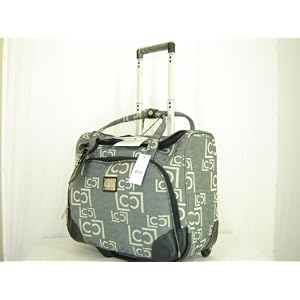 Liz Claiborne Paige Signature Collection Rolling Business Laptop Case ~ Dark Gray In Color