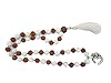 Prayer Bead Mala Rudraksha White Agate Om Japamala - 54+1