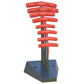 Bondhus 15389 Set of 8 Hex T-handles with Stand, 9-Inch Length, sizes 2-10mm by Bondhus