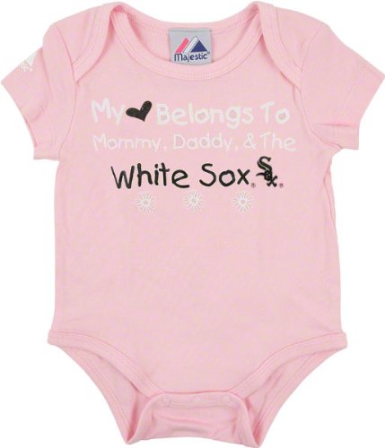 Chicago White Sox Newborn/Infant Girls Pink 'My Heart Belongs To' Creeper