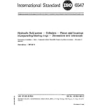 ISO 6547:1981, Hydraulic fluid power -- Cylinders -- Piston seal housings incorporating bearing rings -- Dimensions and tolerances