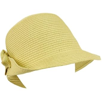 Upf 50+ Ladies Summer Cloche Bell Bucket Ribbon Flip Side Sun Hat 57cm Natural