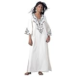 Scallop Hem Embroidered Caftan (Petite, Tall & Misses Sizes XS-3X)