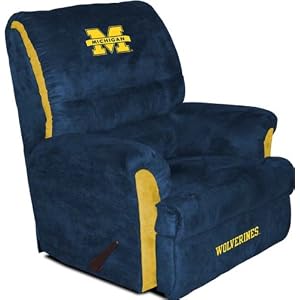 Buy Michigan Wolverines NCAA Team Logo Furniture - Big Daddy Recliner By Baseline