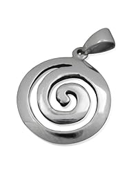 925 Silver Medium Swirl Spiral Pendant