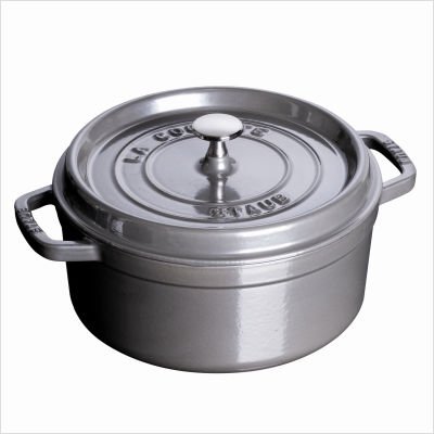 Staub 6.5 Quart Round Cocotte, Titanium