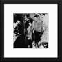 Johnny Weissmuller & Margaret O'sullivan Custom Framed And Matted B&W Photo Total Size: 20x20 Inches