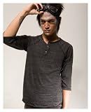 Alternative 3/4-Sleeve Raglan Henley Shirt - Eco Grey/Green
