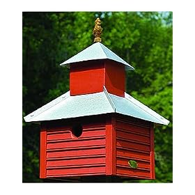 Heartwood Rusty Rooster Birdhouse, White with Bright Copper Roof by 
