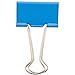 JAM Paper® Binder Clips - Medium (1 1/4 inch / 32 mm) - Blue - 15 Clips per Pack